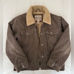 Vintage Brown Corduroy Jacket with Sherpa Collar